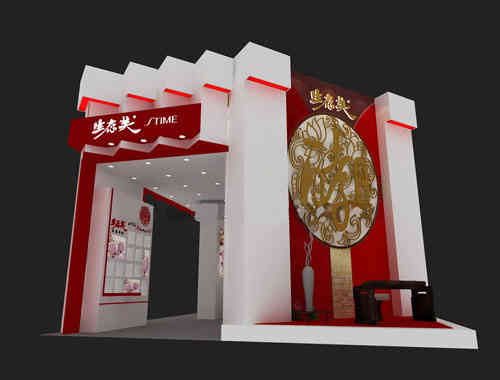 生太美集團特裝展位美博會廣州廣交會展覽設計搭建